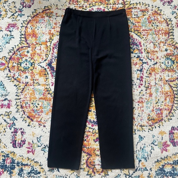 Missook Knit Pull On Straight Leg Pants in Black Size MP - Picture 1 of 4